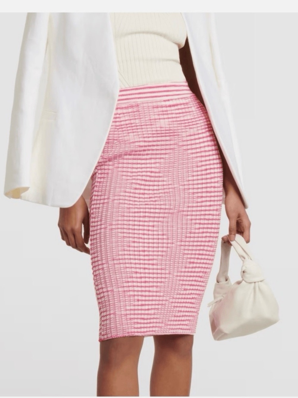 Missoni  Pink Striped Knit Pencil Skirt - Picture 4 of 5